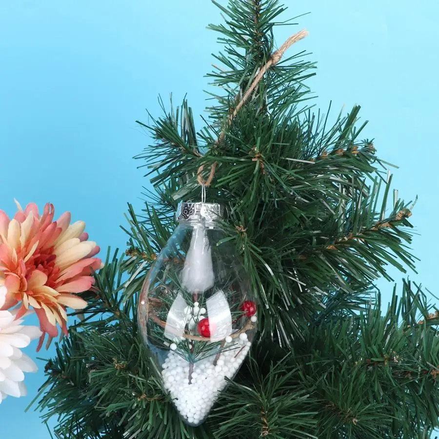 5 шт./компл. DIY елка на Рождество безделушка прозрачный открытый пластиковый подвесной орнамент домашний Декор Рождество