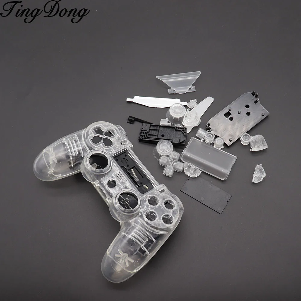 

PS4 V1 Controller Custom Clear Transparent Housing Shell Cover Case Repair Mod Kit For Sony Playstation 4 PS 4 Limited Edition
