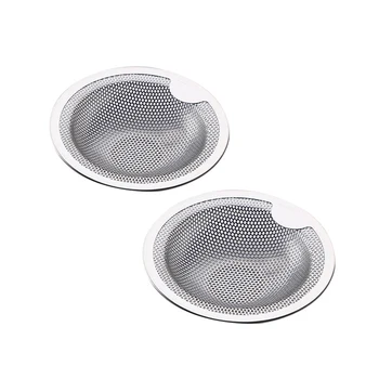 

2pcs/pack Hair Collect Sink Drain Food Filter Mesh Stainless Steel Universal Catcher Home Kitchen Plugs Bathroom Stopper Cover