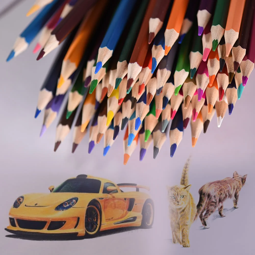 72 цвета предварительно заточенные цветные карандаши на масляной основе Набор для детского художника Рисование масляные базовые карандаши набор карандашей