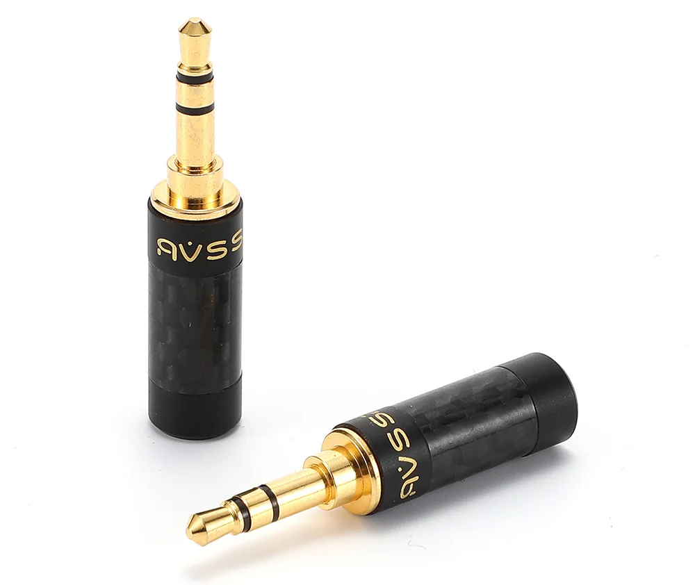 AVSSZ Carbon Fiber 3.5mm Jack Stereo Headphone Plug - Straight/Angle, 3/4/5 Poles, DIY Repair & Replacement (2.5mm, 4.4mm) Description Image.This Product Can Be Found With The Tag Names Computer Cables Connecting, Computer Peripherals, PC Hardware Cables Adapters, Straight angle plug