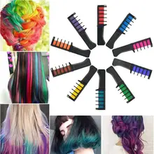 10 PCS/set Dyed Hair Comb Disposable Hair Dye Stick Colorful Hair Chalk Set Temporary Hair Chalk Set Hair Dyeing