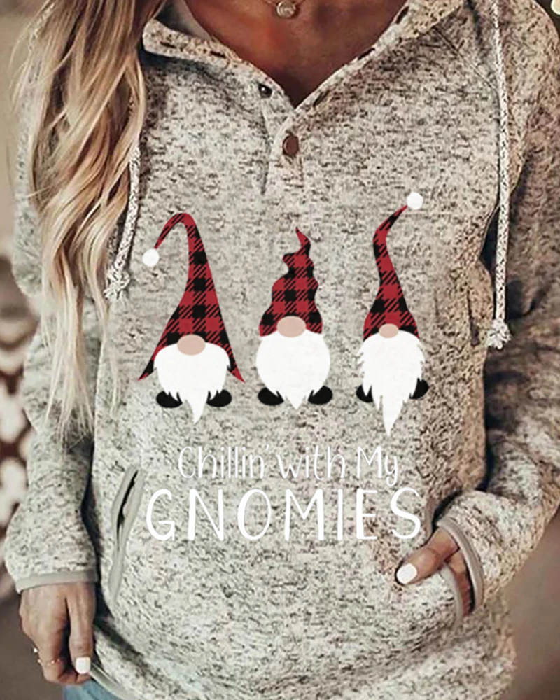 Christmas Gnomes Svg Buttoned Pocket 