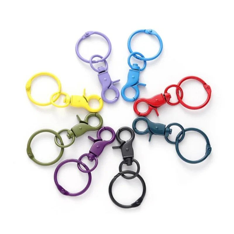 2pcs Candy Color Snap Lobster Clasp Hooks Gold Silver Plated DIY Jewelry Making Findings for Keychain Neckalce Bracelet Supplies | Украшения