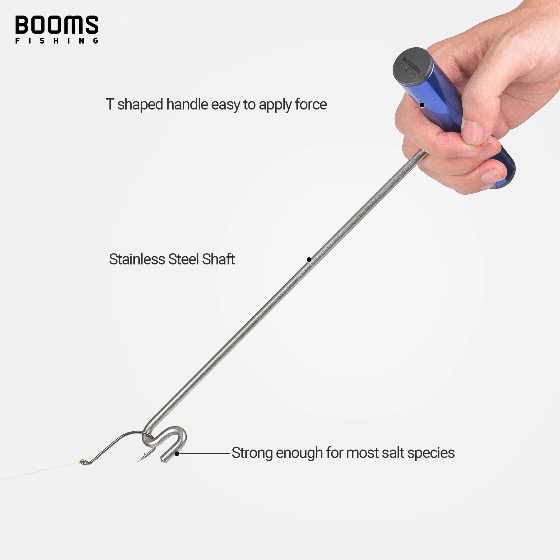 Booms Fishing R01 Fishing Hook Remover Stainless Steel Tool Saltwater Resistant 