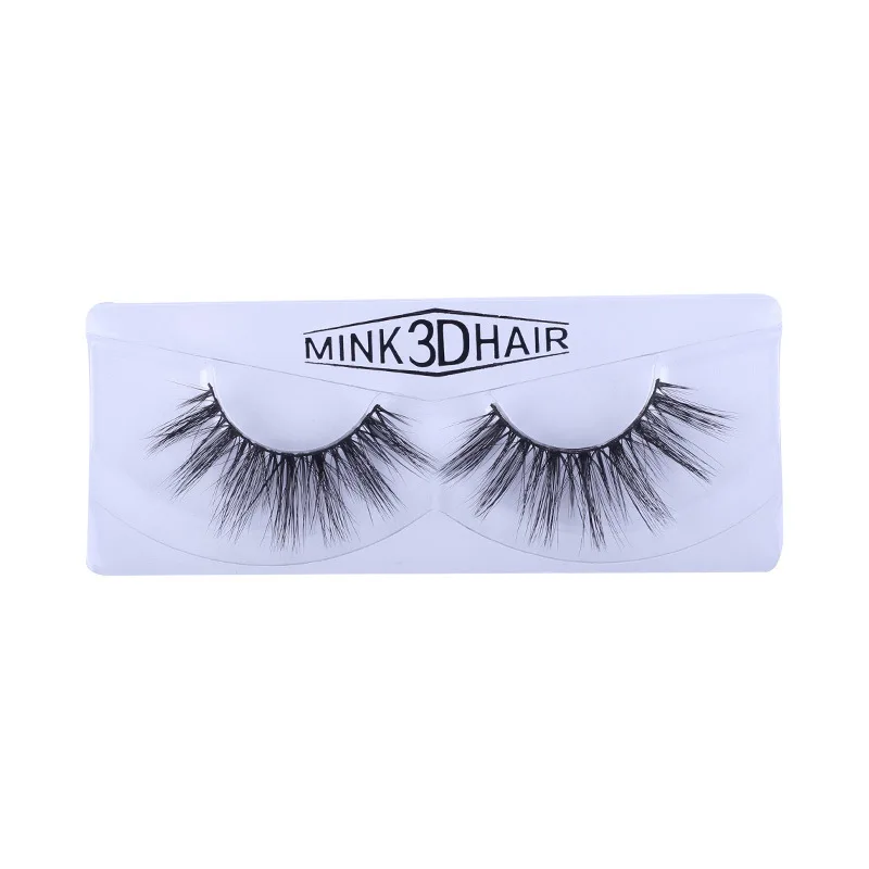 

Fashionable portable 3D imitation mink false eyelashes 1 pair of natural thick eyelashes European and American silk eyelashes