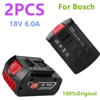 

2PCS Original18V 8000mah rechargeable lithium ion battery for Bosch 18V 8.0A backup battery portable replacement BAT609 indicato