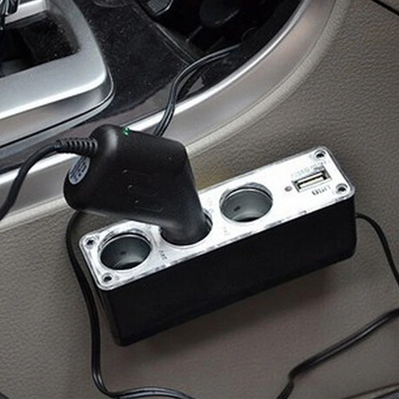 Автомобильный прикуриватель 12 В 24 сплиттер тройник USB адаптер LED для iPad телефона