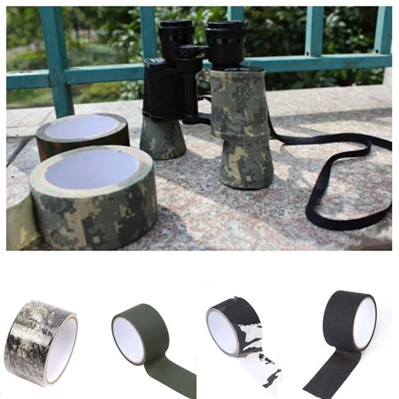 10m Camping Camouflage Tape Waterproof Gun Hunting Accessories Cotton Cloth+Hot-melt Outdoor Birds Watching Photographers