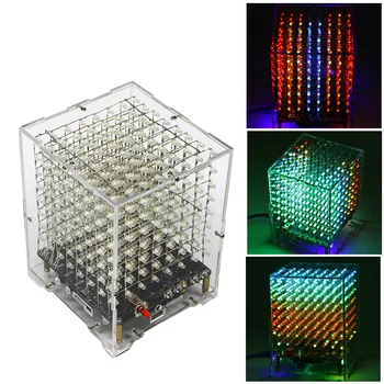 

DIY Welding Electronic Bulk Parts Bluetooth Light Cube Kit (with Bluetooth, Remote Control, Seven Colours Changing, with Shell)