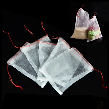 

Drawstring Reusable Protection Bag For Seeds Soaking Germination Fruit Mesh Bags Garden Vegetables Nylon