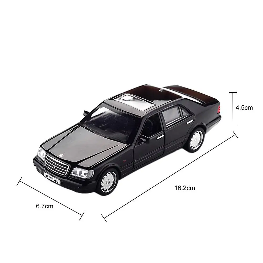 1:32 игрушка для Mercedes-Benz S-W140 сплав модель автомобиля звуковой свет оттягивающий игрушечный автомобиль