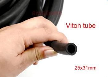

25x31mm 25mm id Fluorine rubber hose FKM tube Viton tubing FPM pipe acid-base heat oil resistant fluororubber tube