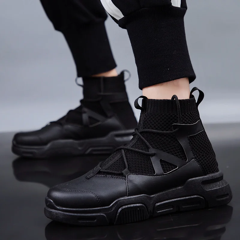 

RUIFF autumn and winter men's socks high-top shoes platform sneakers Tide shoes shoes for men off white shoes walking shoes