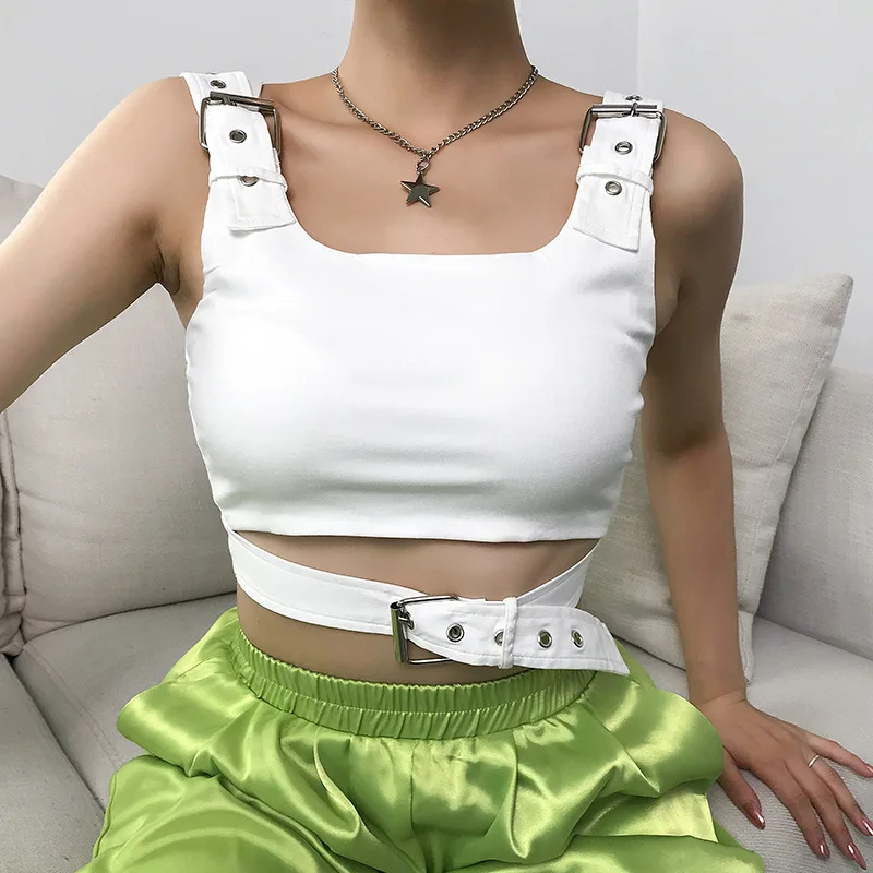 ArtSu женский черный топ на бретелях модный жилет без рукавов короткий топ Mujer Bralette камзол кэжуал сексуальная одежда ASVE20409