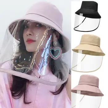

Transparent Mask Protective Cap Anti-spitting Cap Cover Outdoor Fisherman Hat Splash-Proof Unisex