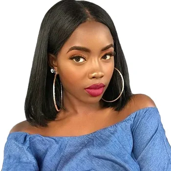 

4x13bob Human Hair Wigs Front Lace Wig Headgear Can Be Dyed Front Lace Natural Looking For Women