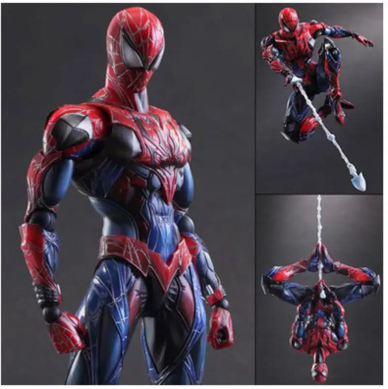

PA Play Arts changes Marvel Avengers action figure Spiderman GK model 28CM PVC Doll model deco collection Ornaments Toy gift