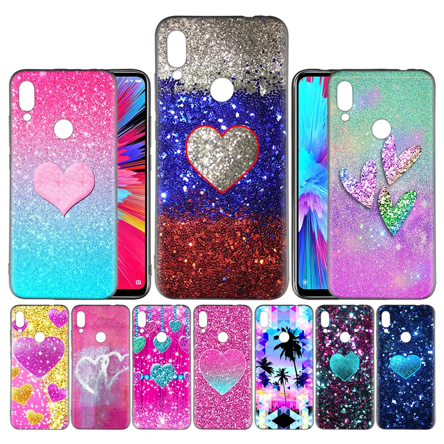 

Coque Case for Xiaomi Mi 9 9T A3 Lite Redmi Note 7 K20 CC9e 6 5 7A 6A F1 Pro Cover Phone Bags Shell colorful heart blue silver r