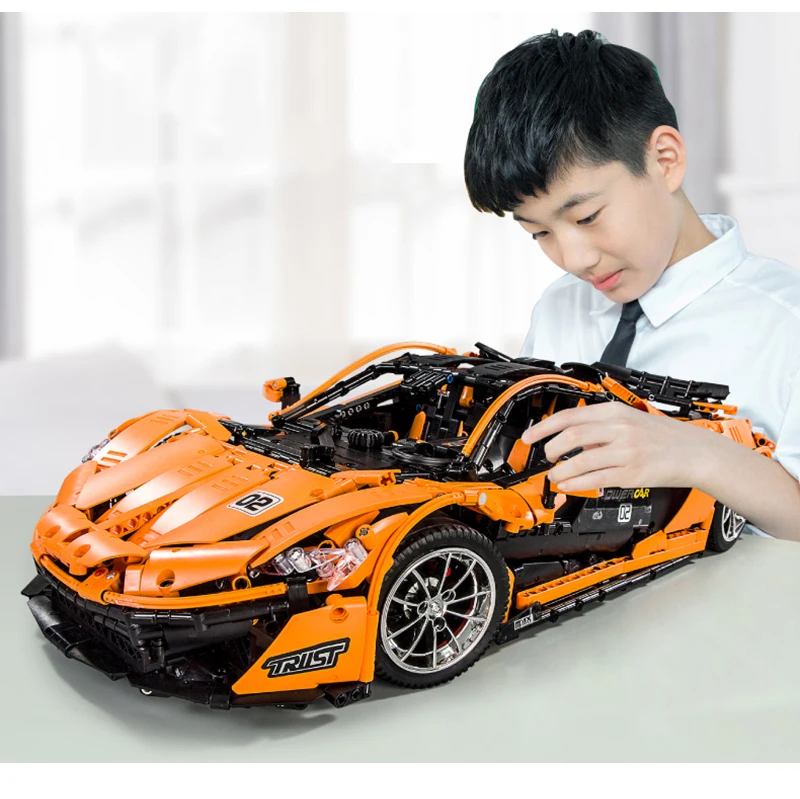 Lepinblocks 13090 Technic серия mlaren P1 оранжевый комплект гоночных автомобилей приложение RC модели строительные блоки мощность двигателя функциональные игрушки 20087