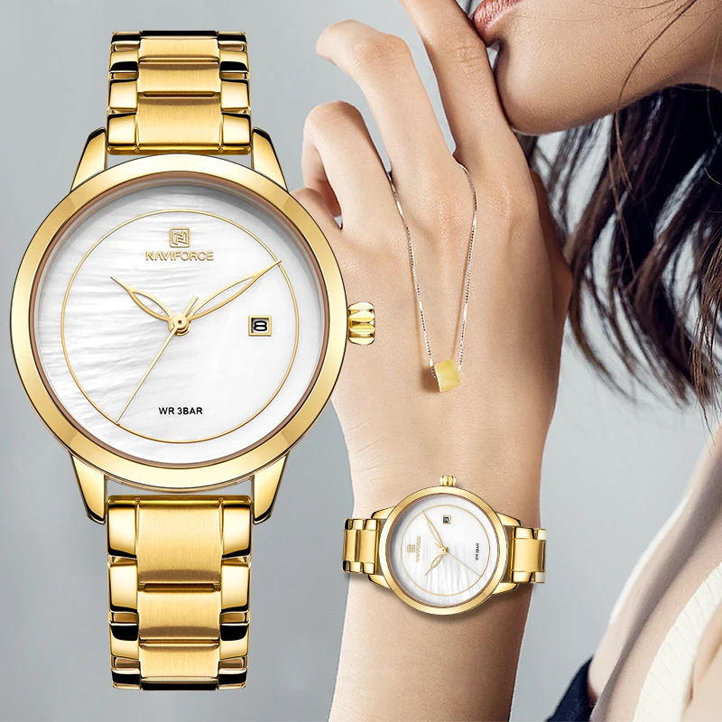 

NAVIFORCE Women Watches Top Brand Luxury Watch Fashion Waterproof Women's Wristwatch Casual Ladies Quartz Clock Relogio Feminino