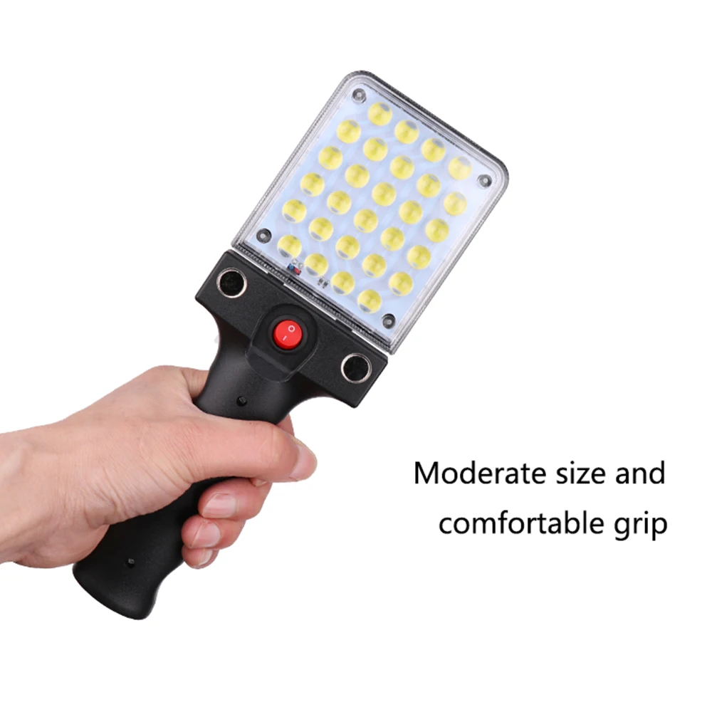 28 LEDs Super Bright Work Light USB Rechargeable Portable Hand Held Work Lamp with HangingHook,Flood Light for Camping,Repairing