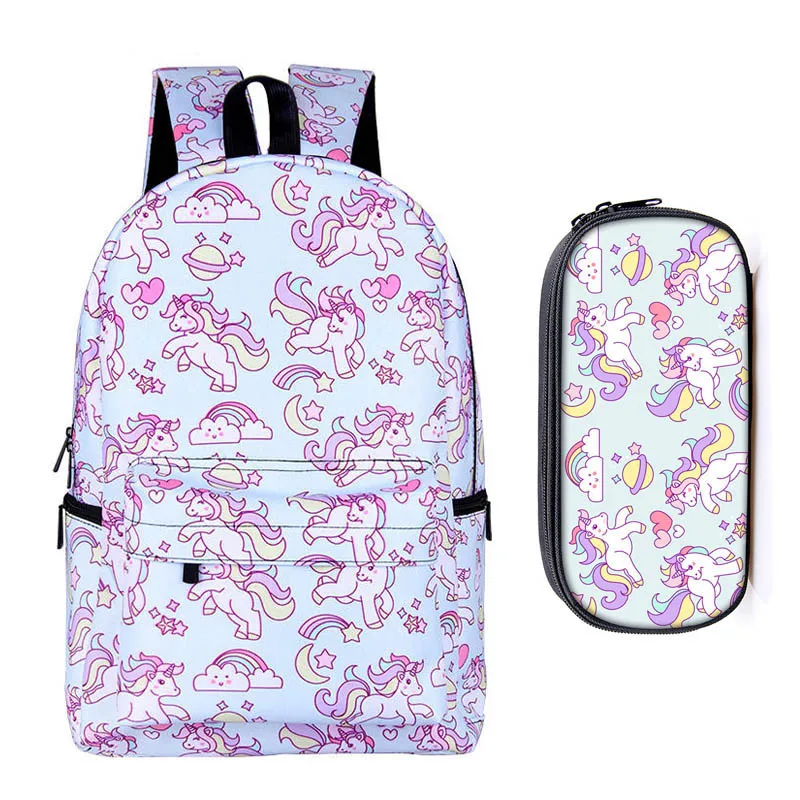 17 дюймов рюкзаки с изображением панды для подростков девочек мальчиков школьные сумки молодых женщин мужчин Дорожная сумка Единорог детский школьный рюкзак