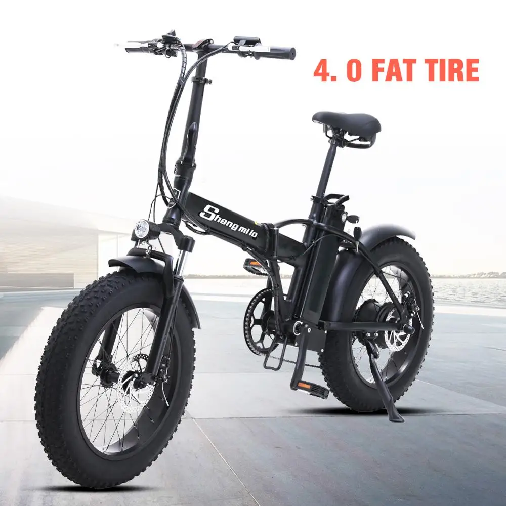 electric bike Shengmilo 20 inch ebike electric bicycle snowmobile 48V500W electric folding bike 4.0 fat tire a bike e bike