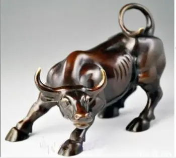 

Big Wall Street Bronze Fierce Bull OX Statue