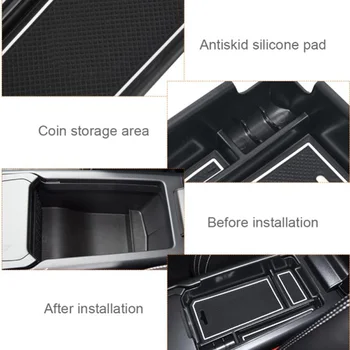 

Car Interior Central Armrest Box Storage Box Console Glove Tray For Volvo XC40 Car Storage Boxes
