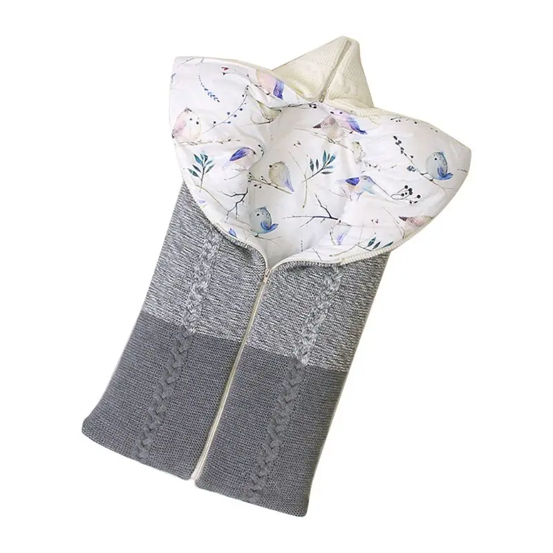 

Newborn Baby Swaddle Blanket Warm Wrap Knit Infant Stroller Zipper Sleeping Bag 2020 Hot Sale