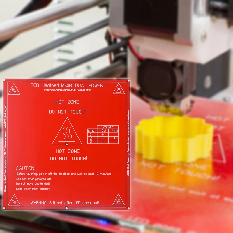 3D-принтеры аксессуары с подогревом двойной Напряжение монтажная плата MK2B, Поддержка, 12В, 24В