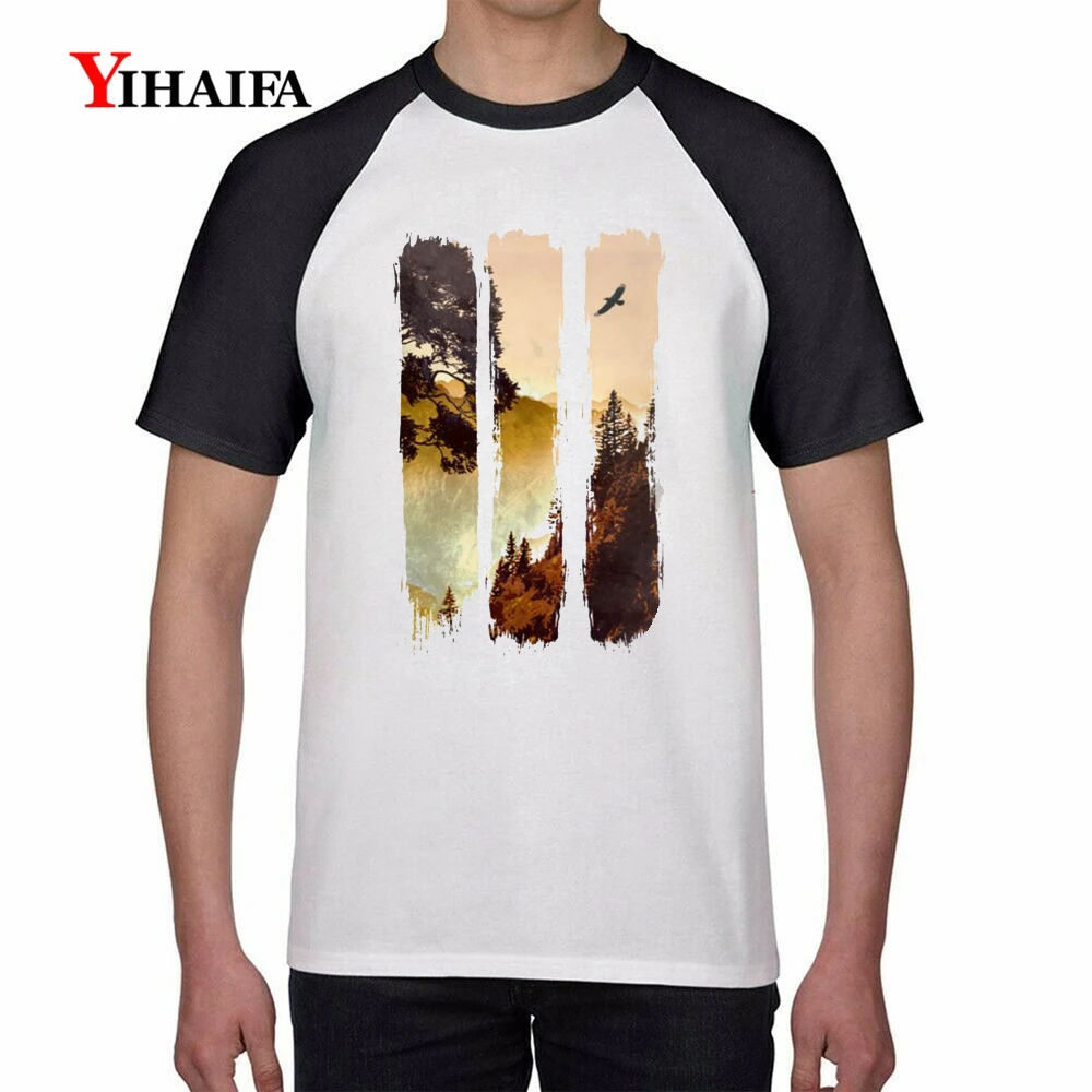 

Newest Summer 3D Print T Shirts Forest Tree Graphic Tees Men Women White Cotton T-Shirt Unisex Casual Tops