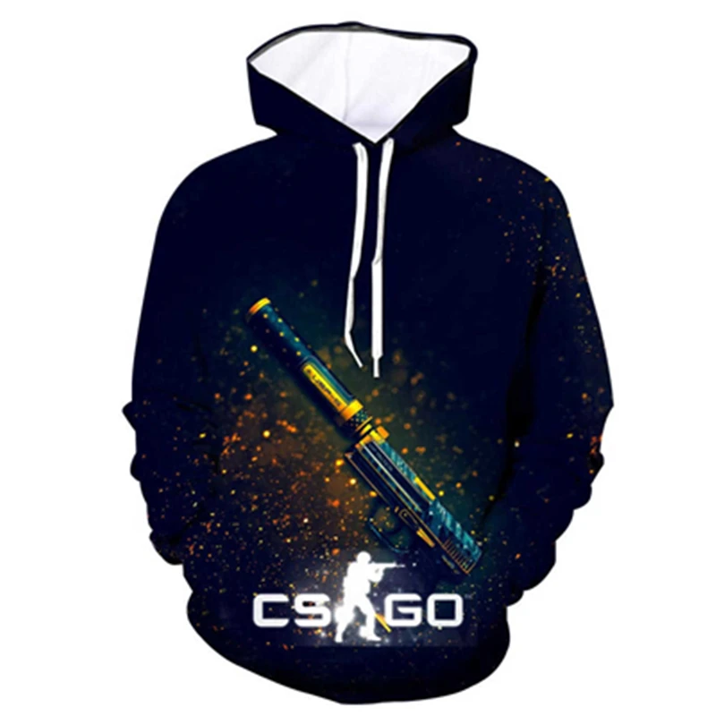 Модная Осенняя новинка, мужская толстовка с капюшоном для игр, CS GO, 3D принт, толстовка с капюшоном для мужчин, уличная Толстовка для мужчин и женщин, пуловер в стиле хип-хоп, Одежда большого размера