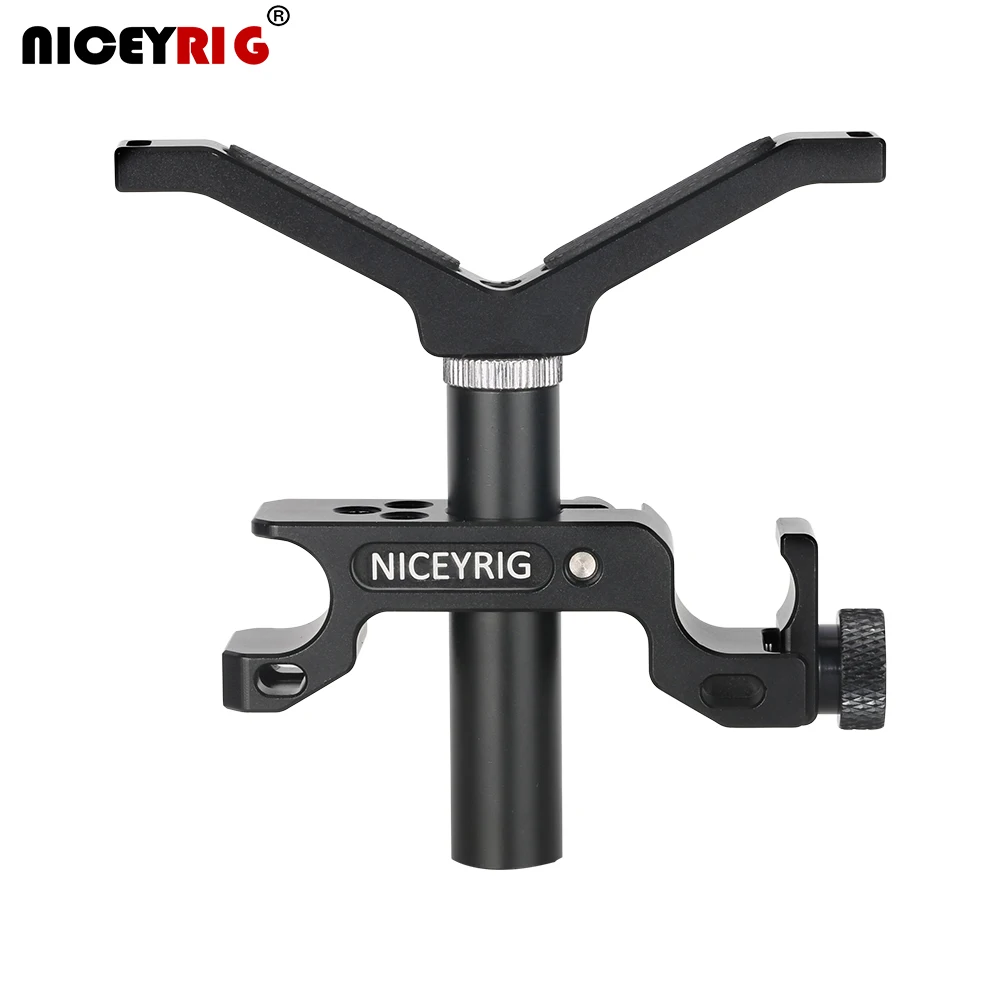 Niceyrig 15mm LWS Universal Lens Support With 15mm Rod Clamp For Camera Lens YShaped Bracket