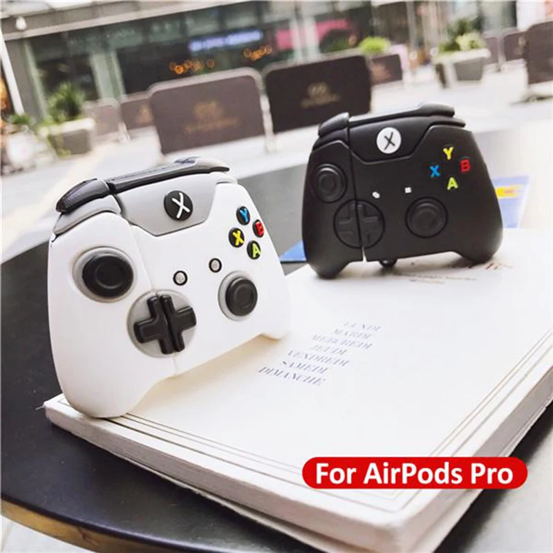 

3D Headphone Case Video Game Controller Silicone Apple Shockproof Bluetooth Headphone Case For Airpods Pro Earphone Cover