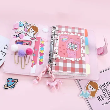 

Girl Heart Account Book Notepad Macarons Loose-leaf Handbook Large Capacity Notebook