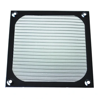 

12cm x 12cm PC Cooler Fan Aluminum Dustproof Meshy Filter Black