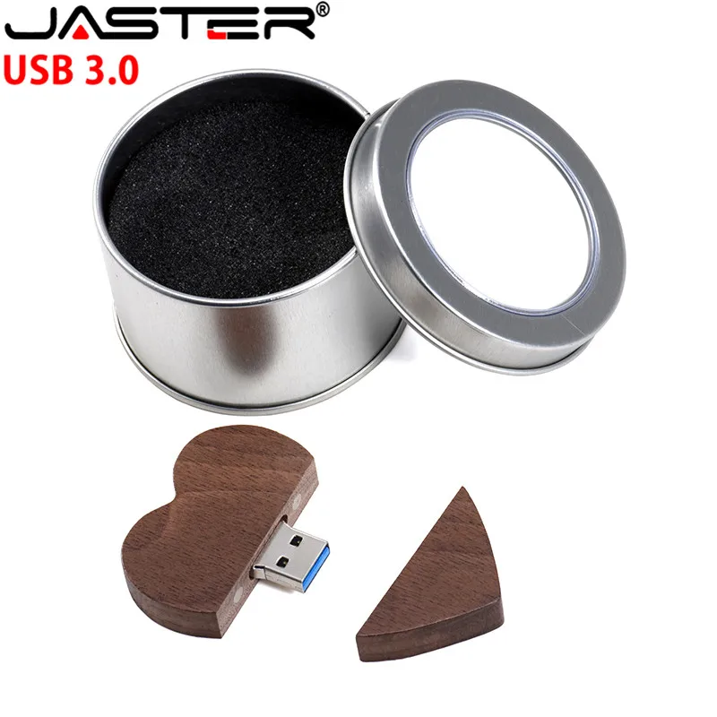 Флэш накопитель JASTER в виде кленового сердца + металлическая коробка USB 3 0 флэш 4 ГБ