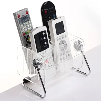 

Multi-purpose Remote Control Storage Box Phone Holder Transparent Office Organizer Storage Container