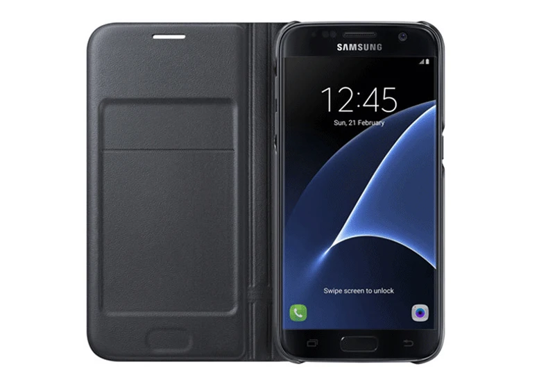 Для samsung GALAXY S7 G930F G930A G930 для samsung светодиодный чехол Smart Cover чехол для телефона Тонкий флип-чехол