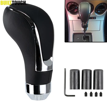 

Universal Leather Auto Manual Chrome Car Gear Shift Knob Gear Stick Shifter Lever Pen Shifting Head Handball Replacement