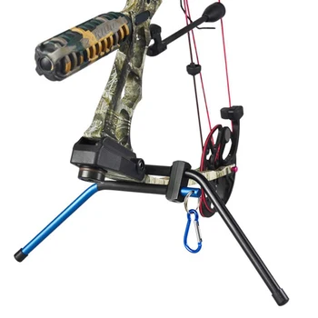 

Detachable Archery Compound Bow Stand Hanger with Portable Carabiner Buckle