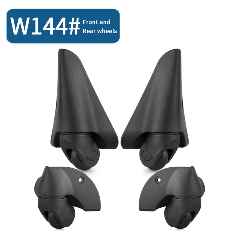 W144(4 Wheels)Black Чемодан для багажа, сменные колеса, Высококачественная дорожная сумка, запчасти для ремонта, износостойкий набор инструментов, новая мода, бесшумные колеса - Цвет: W144(4 Wheels)Black