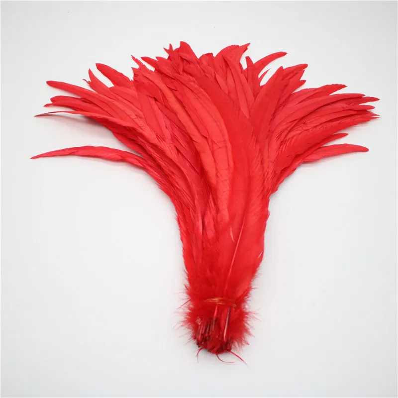 Wholesale 100pcs Natural Cock Tail Feathers 25-40cm / 10-16inch Clothing Decoration Stage Performance Rooster Feathers Plume