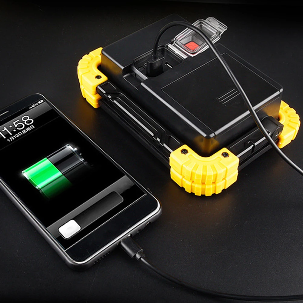 

Hot LED Rechargeable 20W COB Light Portable Spotlight Work Light Outdoor Camping Lantern Searchlight Flashlight Hand Lamp