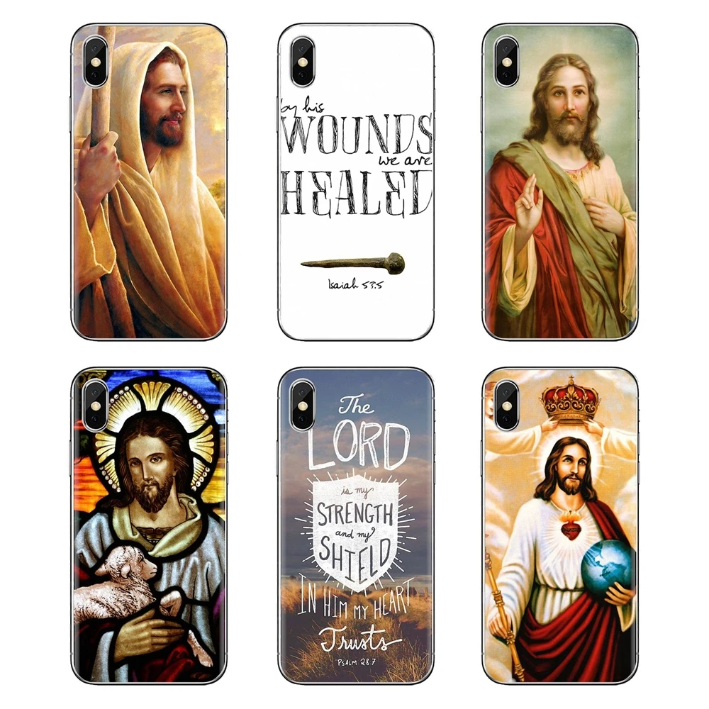 Christ Jesus Bible Verse Cross Art Transparent TPU Bag Case For Xiaomi Redmi 4A S2 Note 3 3S 4 4X 5 Plus 6 7 6A Pro Pocophone F1 |