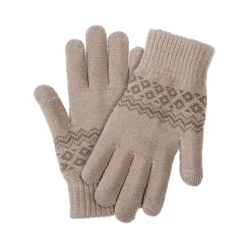 MI Mijia FO Зимние перчатки для сенсорного экрана зимние теплые бархатные утепленные мужские и женские подарок на день рождения перчатки для вождения с сенсорным экраном - Цвет: Khaki