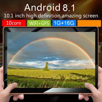 

EU Plug KT107 Plastic Tablet 10.1 Inch Large Screen Android 8.10 Version Fashion Portable Tablet 1G+16G Black Tablet Black