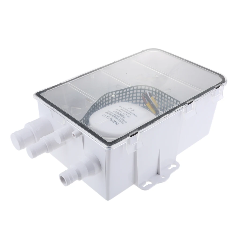 Shower Sump Pump System, 600 GPH Model, 24-Volt, Standard Box, 3/4-Inch Interior Diameter Outlet Hose